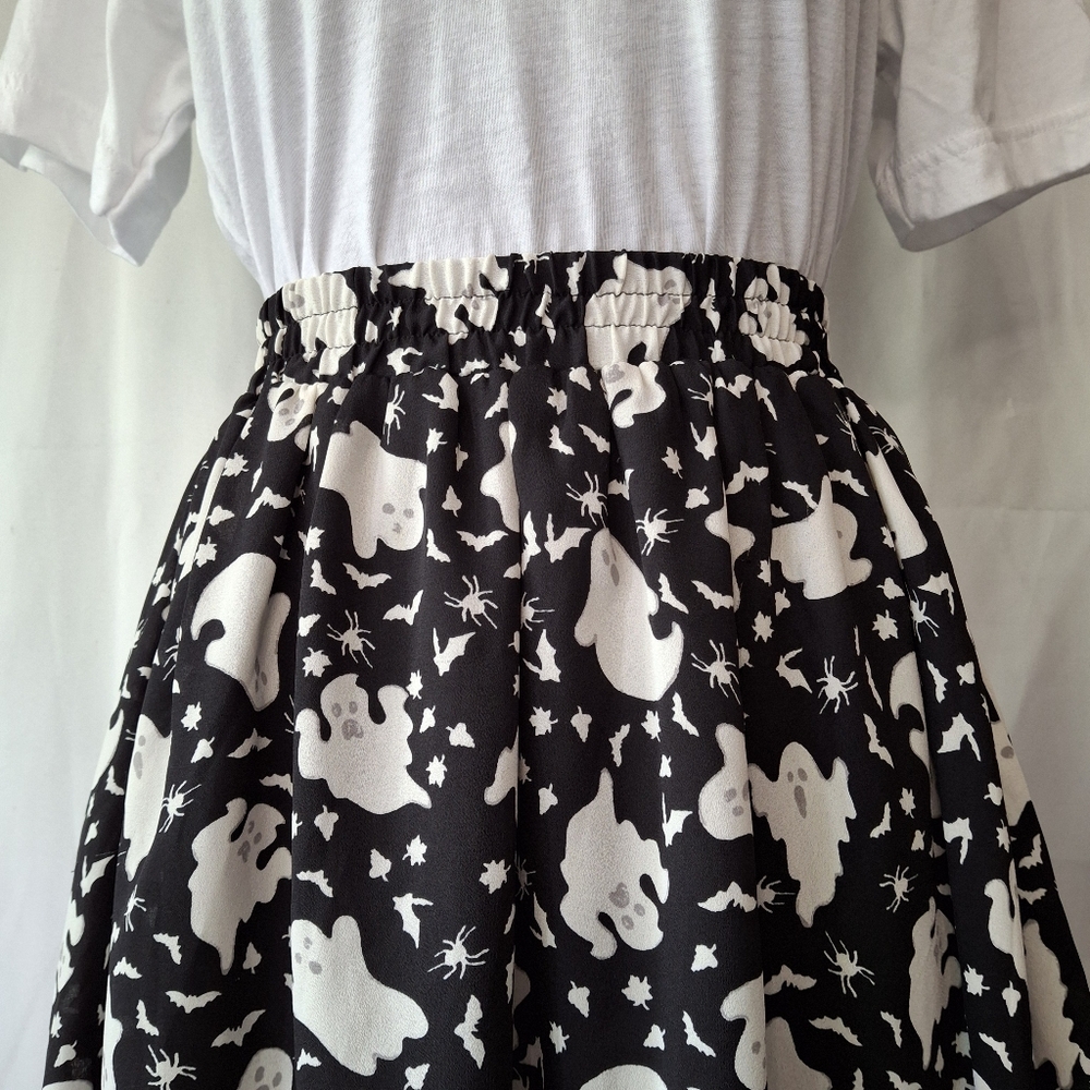 Modcloth Halloween Ghost Skirt Sz M - Picture 3 of 10